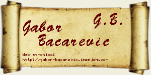 Gabor Bačarević vizit kartica